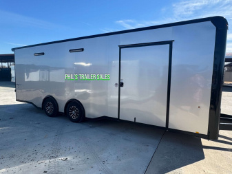 New 2025 Pace American 8.5 X24 CARGO SPORT Car / Racing Trailer ESCAPE DOOR SPREAD AXLES