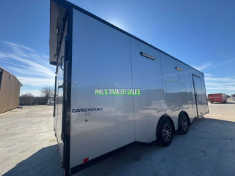 New 2025 Pace American 8.5 X24 CARGO SPORT Car / Racing Trailer ESCAPE DOOR SPREAD AXLES