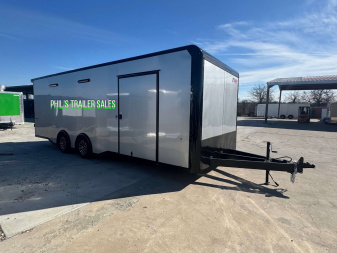 New 2025 Pace American 8.5 X24 CARGO SPORT Car / Racing Trailer ESCAPE DOOR SPREAD AXLES