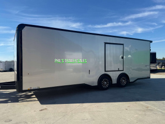 New 2025 Pace American 8.5 X24 CARGO SPORT Car / Racing Trailer ESCAPE DOOR SPREAD AXLES