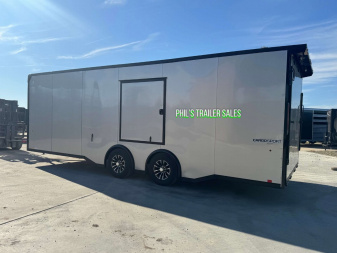 New 2025 Pace American 8.5 X24 CARGO SPORT Car / Racing Trailer ESCAPE DOOR SPREAD AXLES