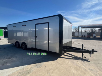 New 2025 Pace American 8.5 X24 CARGO SPORT Car / Racing Trailer ESCAPE DOOR SPREAD AXLES