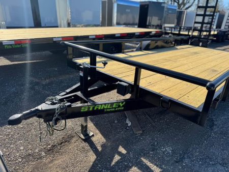 New 2025 Stanley Trailers 83X16 PIPE TOP EQUIPMENT TRAILER Utility Trailer HEAVY DUTY 6K AXLES D RATED FOR 9990LBS STAND UP RAMPS