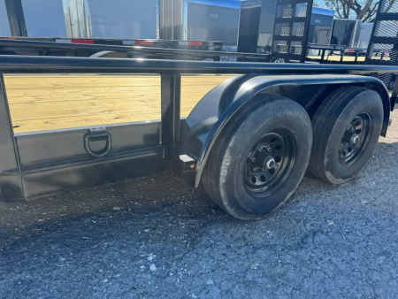 New 2025 Stanley Trailers 83X16 PIPE TOP EQUIPMENT TRAILER Utility Trailer HEAVY DUTY 6K AXLES D RATED FOR 9990LBS STAND UP RAMPS