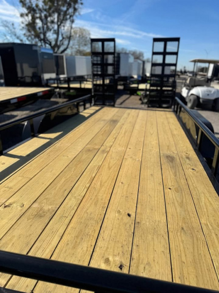 New 2025 Stanley Trailers 83X16 PIPE TOP EQUIPMENT TRAILER Utility Trailer HEAVY DUTY 6K AXLES D RATED FOR 9990LBS STAND UP RAMPS