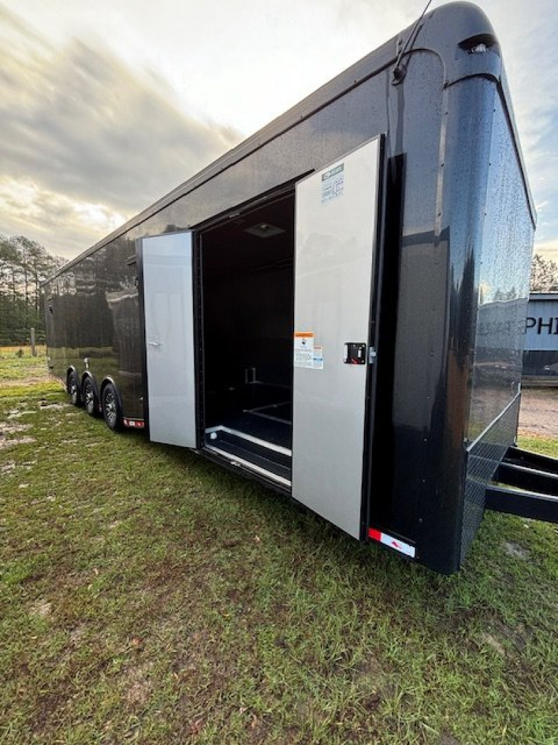 New 32' Car / Racing Trailer BLK OUT -EXTENDED TONGUE -ALUMINUM WHEELS