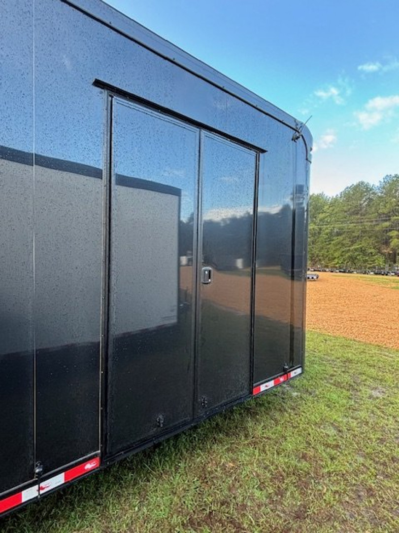 New 32' Car / Racing Trailer BLK OUT -EXTENDED TONGUE -ALUMINUM WHEELS