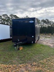 New 32' Car / Racing Trailer BLK OUT -EXTENDED TONGUE -ALUMINUM WHEELS