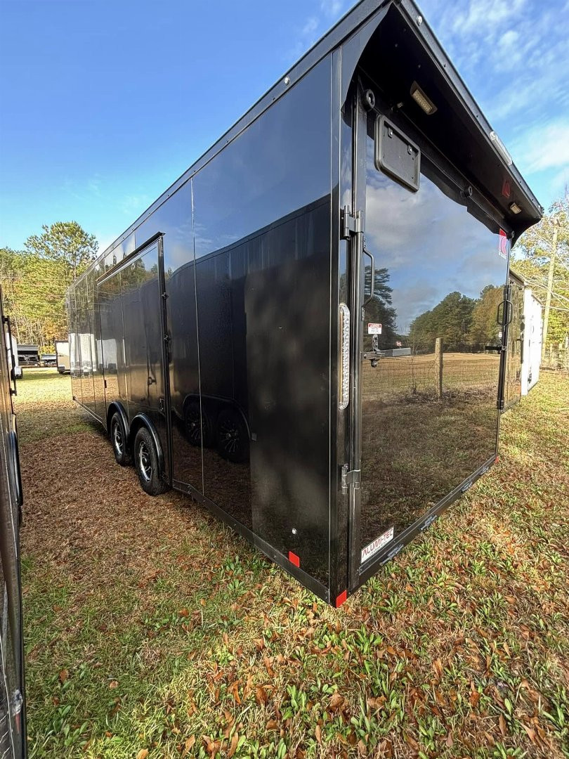 New 24' Car / Racing Trailer SCREWLESS EXTERIOR -5200# TORSION SPREAD AXLE -FULL ESCAPE DOOR -ALUMINUM WHEELS