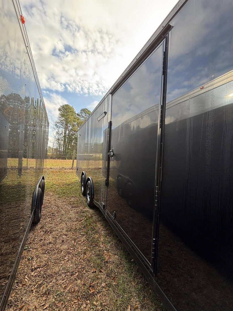 New 24' Car / Racing Trailer SCREWLESS EXTERIOR -5200# TORSION SPREAD AXLE -FULL ESCAPE DOOR -ALUMINUM WHEELS