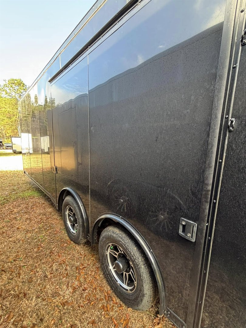 New 24' Car / Racing Trailer SCREWLESS EXTERIOR -5200# TORSION SPREAD AXLE -FULL ESCAPE DOOR -ALUMINUM WHEELS