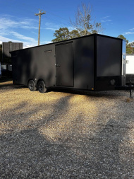 New 24' Car / Racing Trailer SCREWLESS EXTERIOR -5200# TORSION SPREAD AXLE -FULL ESCAPE DOOR -ALUMINUM WHEELS