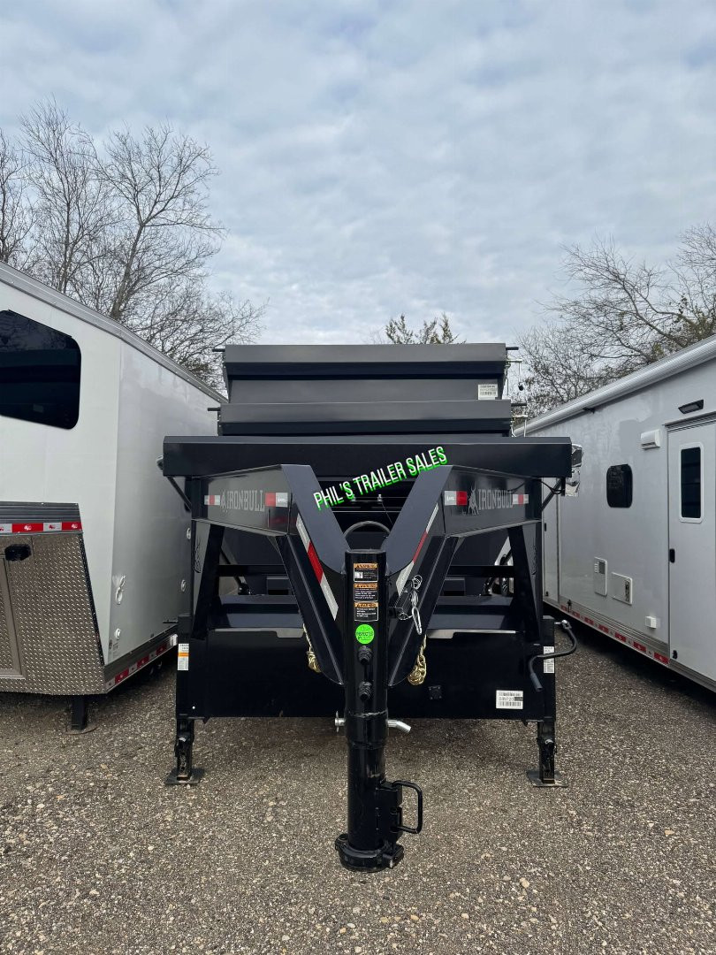 New Iron Bull ROLL OFF DUMP TRAILERS GOOSENECK Dump Trailer ELECTRIC TARP