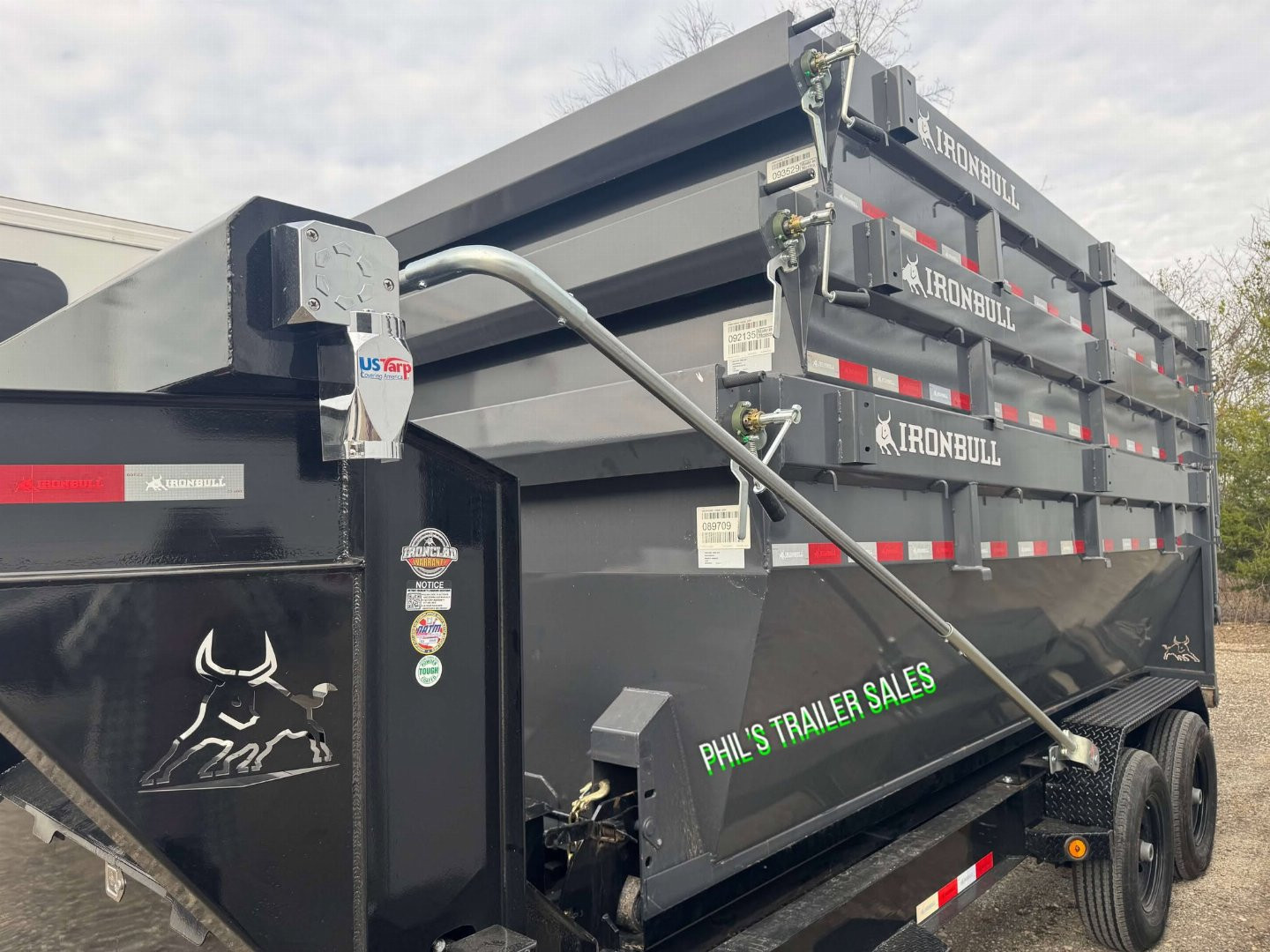 New Iron Bull ROLL OFF DUMP TRAILERS GOOSENECK Dump Trailer ELECTRIC TARP