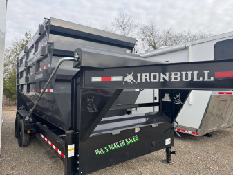 New Iron Bull ROLL OFF DUMP TRAILERS GOOSENECK Dump Trailer ELECTRIC TARP