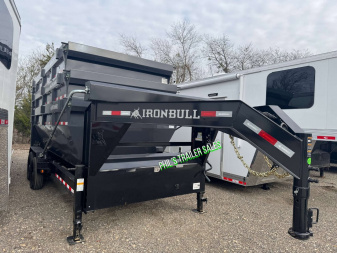 New Iron Bull ROLL OFF DUMP TRAILERS GOOSENECK Dump Trailer ELECTRIC TARP