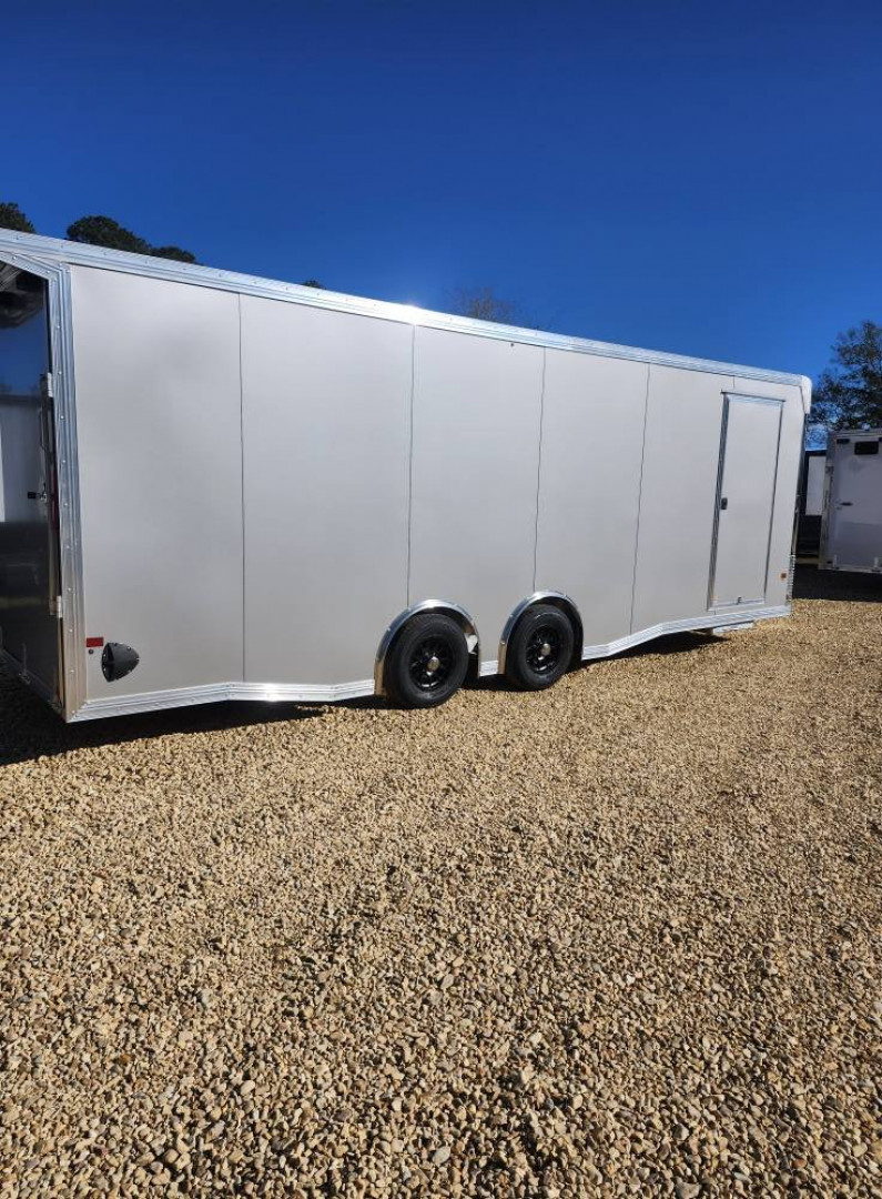 New 2025 E-Z Hauler 8.5x24 ALL ALUMINUM CAR HAULER LARGE ESCAPE DOOR FINISHED INTERIOR