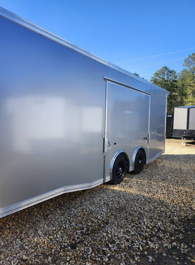 New 2025 E-Z Hauler 8.5x24 ALL ALUMINUM CAR HAULER LARGE ESCAPE DOOR FINISHED INTERIOR