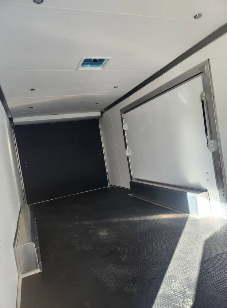 New 2025 E-Z Hauler 8.5x24 ALL ALUMINUM CAR HAULER LARGE ESCAPE DOOR FINISHED INTERIOR