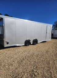 New 2025 E-Z Hauler 8.5x24 ALL ALUMINUM CAR HAULER LARGE ESCAPE DOOR FINISHED INTERIOR