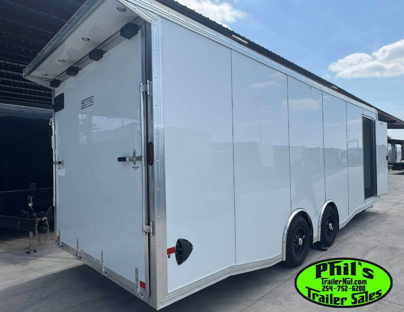 New E-Z Hauler 24' ALL ALUMINUM CAR HAULER LARGE ESCAPE DOOR FINISHED OUT Cargo / Enclosed Trailer