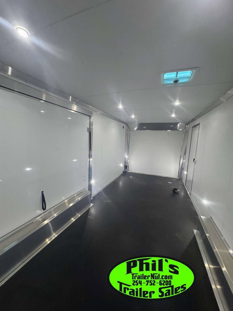 New E-Z Hauler 24' ALL ALUMINUM CAR HAULER LARGE ESCAPE DOOR FINISHED OUT Cargo / Enclosed Trailer