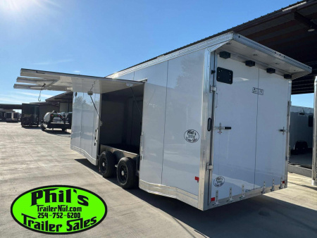 New E-Z Hauler 24' ALL ALUMINUM CAR HAULER LARGE ESCAPE DOOR FINISHED OUT Cargo / Enclosed Trailer