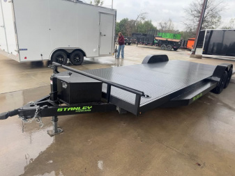New 2025 Stanley Trailers 83X24 OPEN CAR HAULER Car Hauler EQUIPMENT TRAILER SPLIT TAIL UPGRADED 6K AXLES