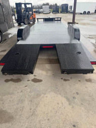 New 2025 Stanley Trailers 83X24 OPEN CAR HAULER Car Hauler EQUIPMENT TRAILER SPLIT TAIL UPGRADED 6K AXLES
