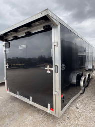 New 2023 E-Z Hauler 8.5X24 ALL ALUMINUM Car / Racing Trailer FULL ESCAPE DOOR WITH REMOVABLE FENDER FACTORY DEMO ONLY 1 AVAILABLE AT THIS PRICE!