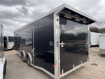 New 2023 E-Z Hauler 8.5X24 ALL ALUMINUM Car / Racing Trailer FULL ESCAPE DOOR WITH REMOVABLE FENDER FACTORY DEMO ONLY 1 AVAILABLE AT THIS PRICE!