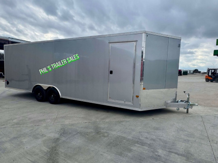 New E-Z Hauler 24' ALL ALUMINUM ENCLOSED CAR HAULER FULL ESCAPE DOOR REMOVABLE FENDER Car / Racing Trailer