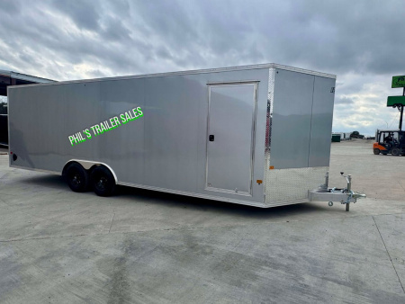 New E-Z Hauler 24' ALL ALUMINUM ENCLOSED CAR HAULER FULL ESCAPE DOOR REMOVABLE FENDER Car / Racing Trailer