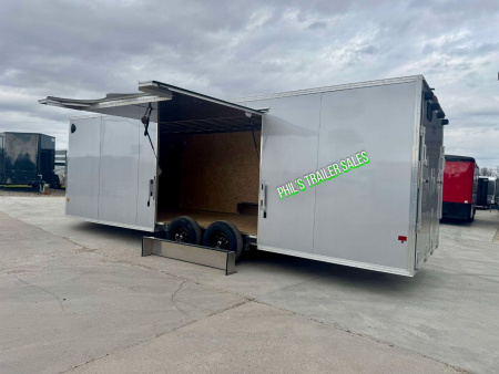 New E-Z Hauler 24' ALL ALUMINUM ENCLOSED CAR HAULER FULL ESCAPE DOOR REMOVABLE FENDER Car / Racing Trailer