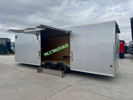 New E-Z Hauler 24' ALL ALUMINUM ENCLOSED CAR HAULER FULL ESCAPE DOOR REMOVABLE FENDER Car / Racing Trailer