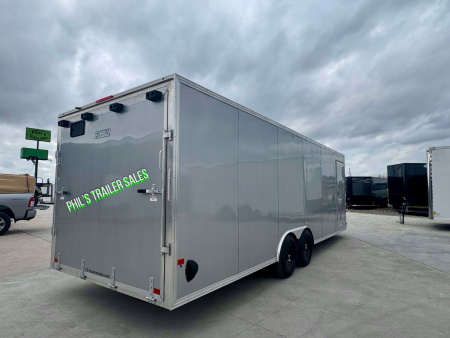 New E-Z Hauler 24' ALL ALUMINUM ENCLOSED CAR HAULER FULL ESCAPE DOOR REMOVABLE FENDER Car / Racing Trailer
