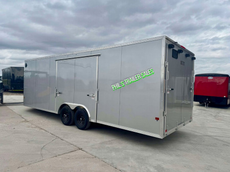 New E-Z Hauler 24' ALL ALUMINUM ENCLOSED CAR HAULER FULL ESCAPE DOOR REMOVABLE FENDER Car / Racing Trailer