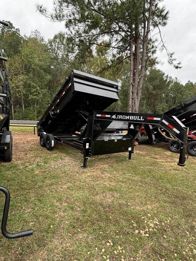 New 2025 Iron Bull 83X16 GOOSENECK 24'' SIDES SCISSOR LIFT Dump Trailer