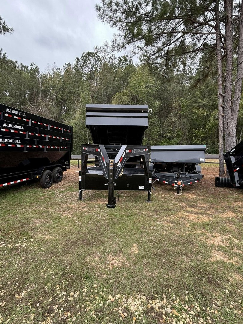 New 2025 Iron Bull 83X16 GOOSENECK 24'' SIDES SCISSOR LIFT Dump Trailer