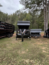 New 2025 Iron Bull 83X16 GOOSENECK 24'' SIDES SCISSOR LIFT Dump Trailer