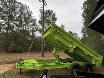 New 2025 Iron Bull 83X14 24'' SIDES SCISSOR LIFT Dump Trailer
