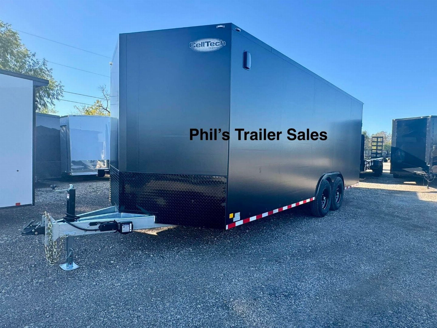 New Cell-Tech Trailers NEW 85X20 V-NOSE HEAVY DUTY ENCLOSED TRAILER CAR HAULER CARGO TRAILER 7000 LB AXLES Cargo / Enclosed Trailer 14K GVWR