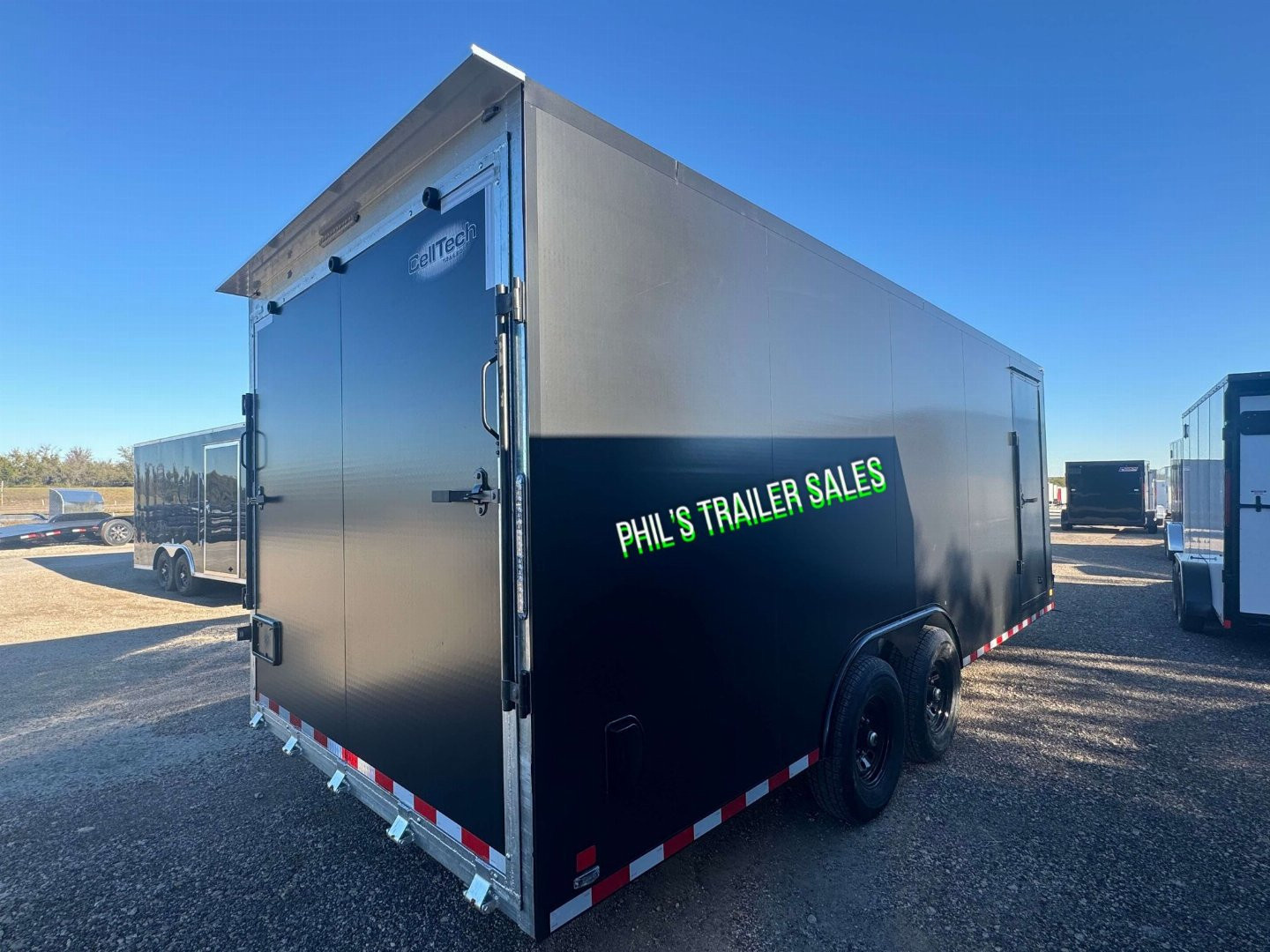 New Cell-Tech Trailers NEW 85X20 V-NOSE HEAVY DUTY ENCLOSED TRAILER CAR HAULER CARGO TRAILER 7000 LB AXLES Cargo / Enclosed Trailer 14K GVWR