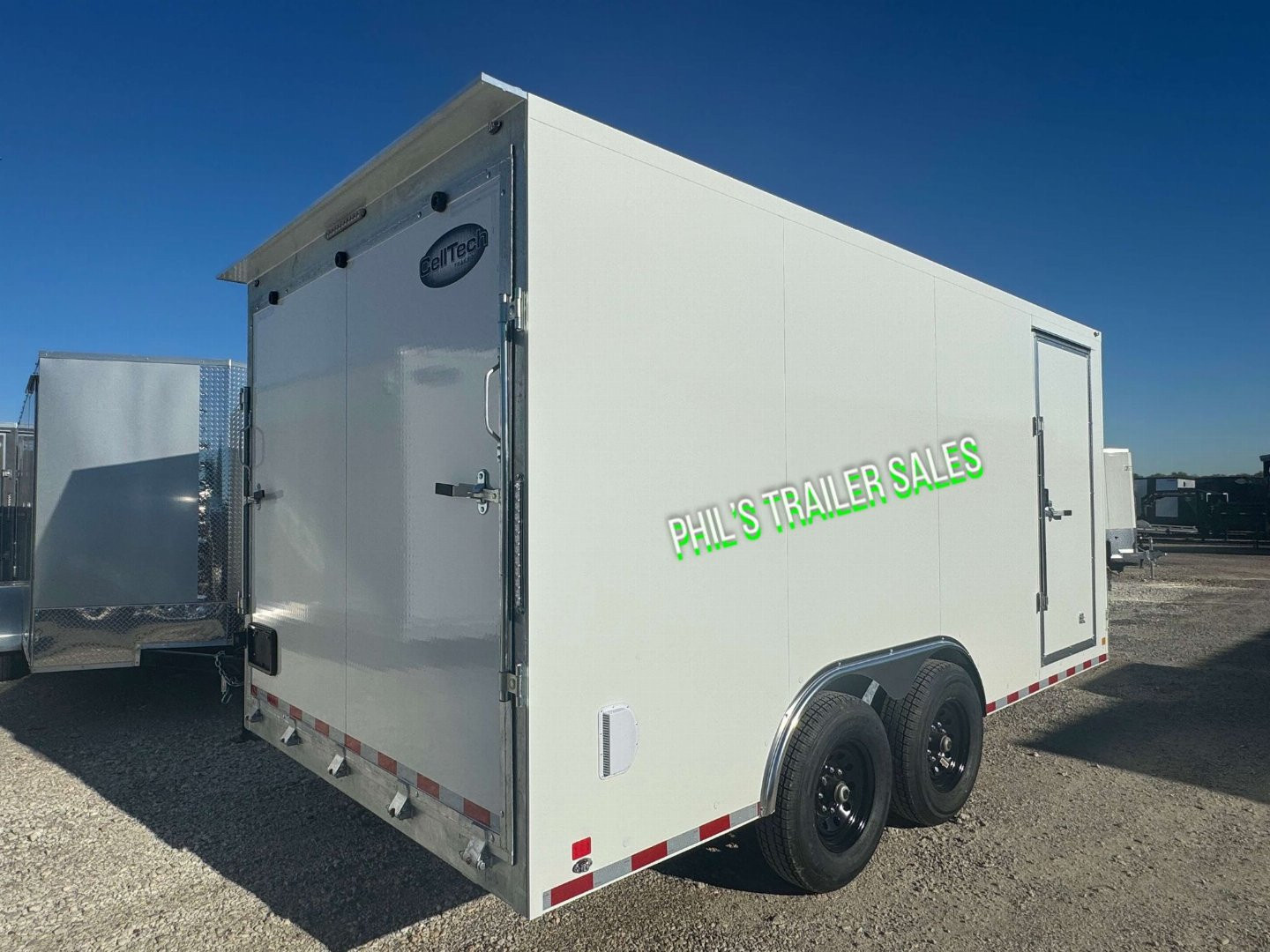 New Cell-Tech Trailers NEW 85X16 14 K GVWR HEAVY DUTY V-NOSE ENCLOSED TRAILER CAR HAULER CARGO TRAILER 7000lb AXLES Cargo / Enclosed Trailer