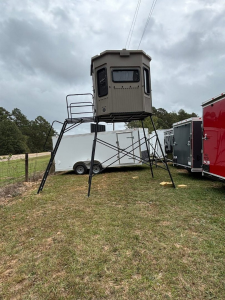 New 2025 GRIZZLY ALPHA COMBO HUNTING DEER BLIND 8' TOWER & LADDER Deer Blind RIFLE & BOW HUNTERS