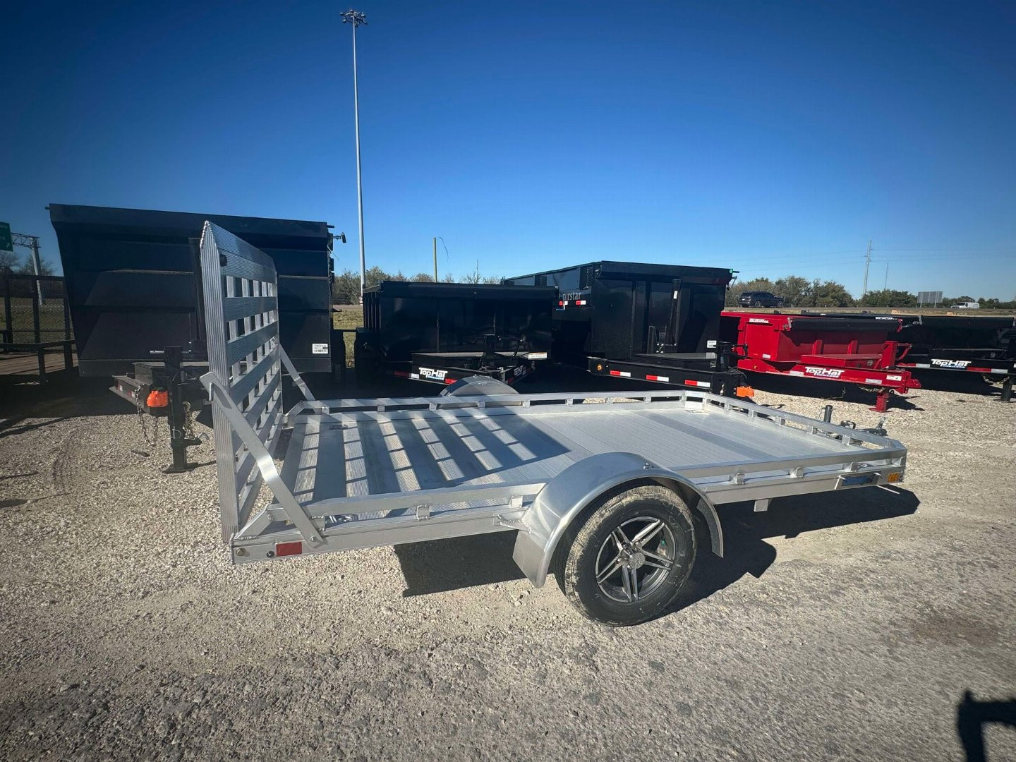 New 2024 Mission 6.5X12 ALL ALUMINUM Utility Trailer GATE ALUMINUM WHEELS