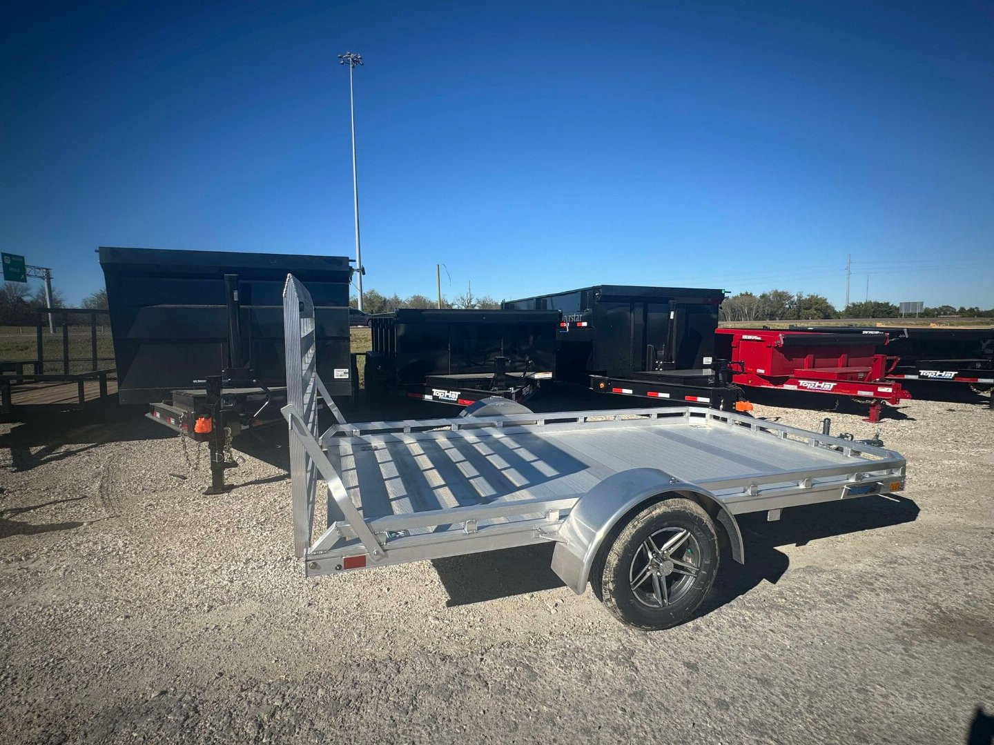 New 2024 Mission 6.5X12 ALL ALUMINUM Utility Trailer GATE ALUMINUM WHEELS