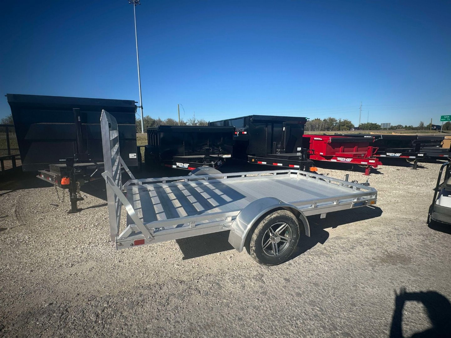 New 2024 Mission 6.5X12 ALL ALUMINUM Utility Trailer GATE ALUMINUM WHEELS