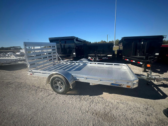 New 2024 Mission 6.5X12 ALL ALUMINUM Utility Trailer GATE ALUMINUM WHEELS