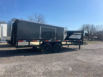 New 2025 STANLEY TRAILERS 83X24 GOOSENECK PIPE TOP Utility Trailer 14K STAND UP RAMPS